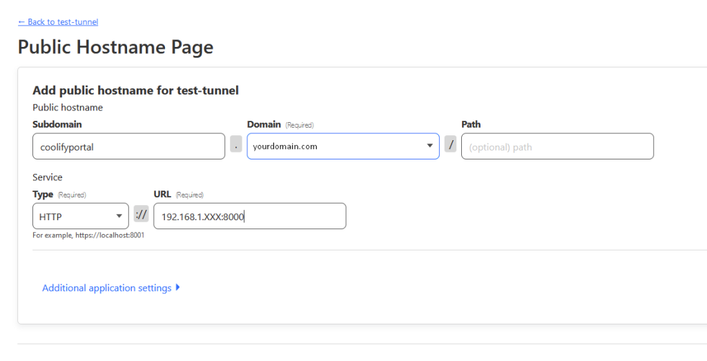public hostname page