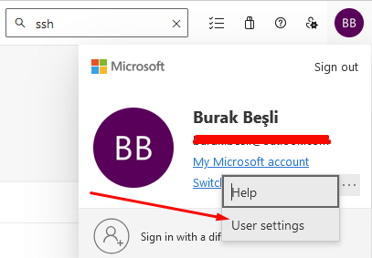 microsoft user settings