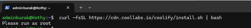powershell shh connection and curling coolify