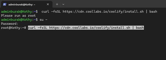 root user login
