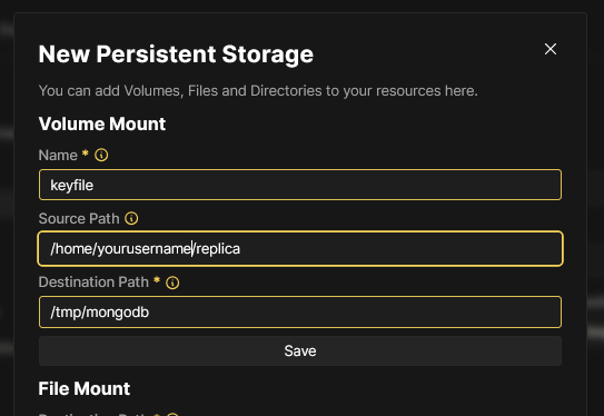 mongodb keyfile config
