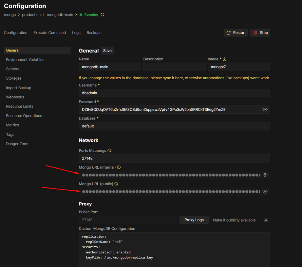 mongo db connection urls