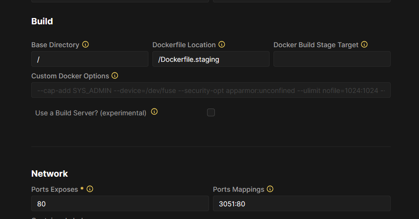 build option of the angular project